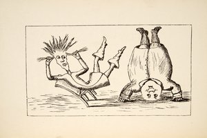 ウィリアム神父と青年、アリスアドベンチャーアンダーグラウンドのイラスト、パブ。 1886（ファクシミリ） 作： Charles Lutwidge Dodgson